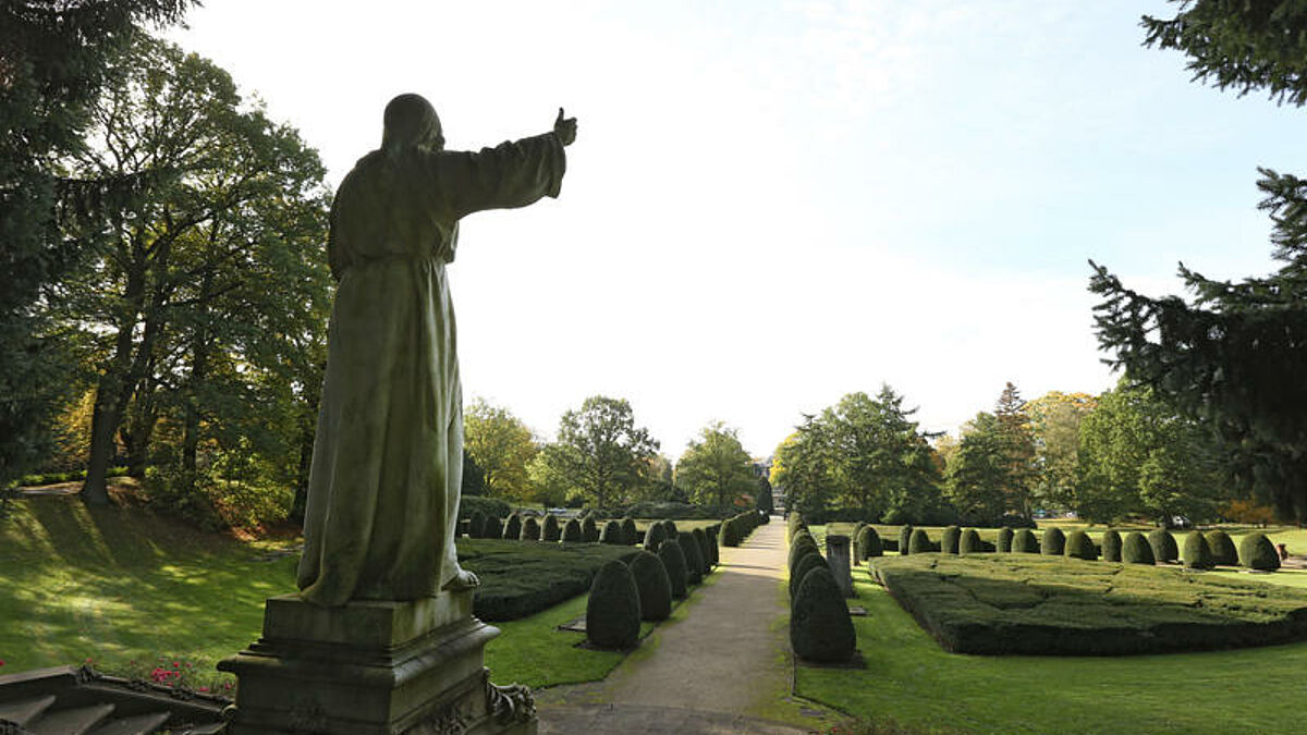 Althamburgischer Gedächtnisfriedhof auf dem Friedhof Ohlsdorf in Hamburg, Europas größtem Parkfriedhof
