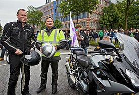 Mehr als 18.000 Biker beim Motorrad-Gottesdienst 2016 am Hamburger Michel
