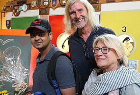 Chandrakant Rakshe mit Jan Ortmanns und Anke Wibel (v.l.n.r.)