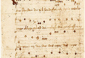 Das Rostocker Liederbuch aus dem 15. Jahrhundert (Blatt eins von 60)