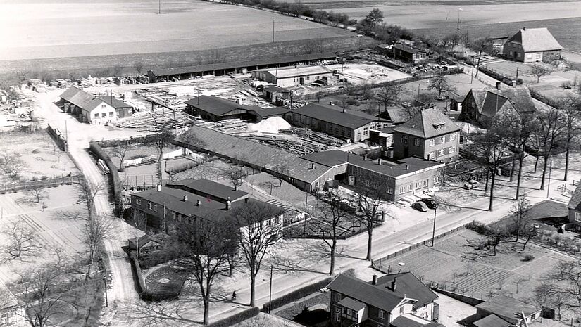Luftaufnahme des ehemaligen Kinderheims Ost