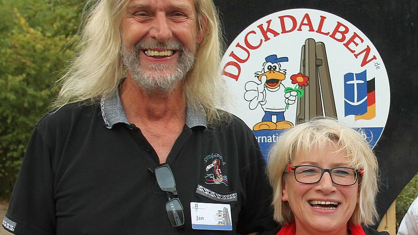 Der langjährige Duckdalben-Leiter Jan Oltmanns mit seiner Kollegin Anke Wibe. 