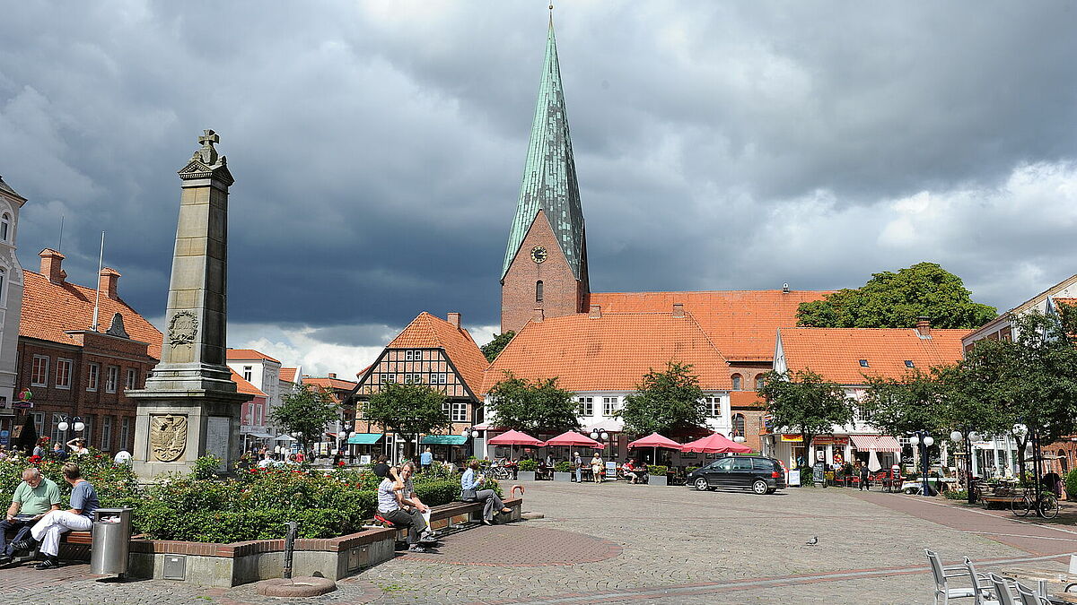 Marktplatz in Eutin.