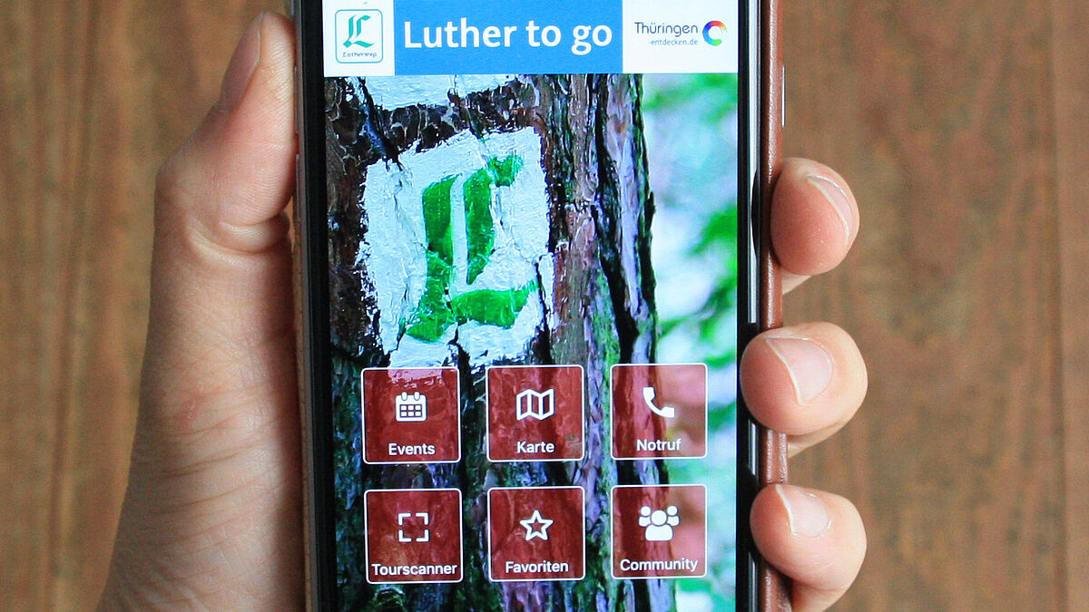 Die neue "Luther to go" - App informiert über Luther in Thüringen