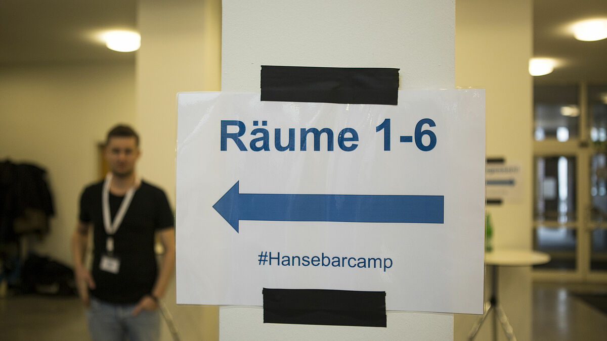 Wegweiser auf dem #hansebarcamp