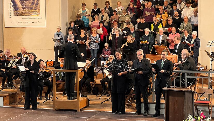 Bei der Greifswalder Bachwoche wird jeden Vormittag eine Bachkantate im Gottesdienst aufgeführt.