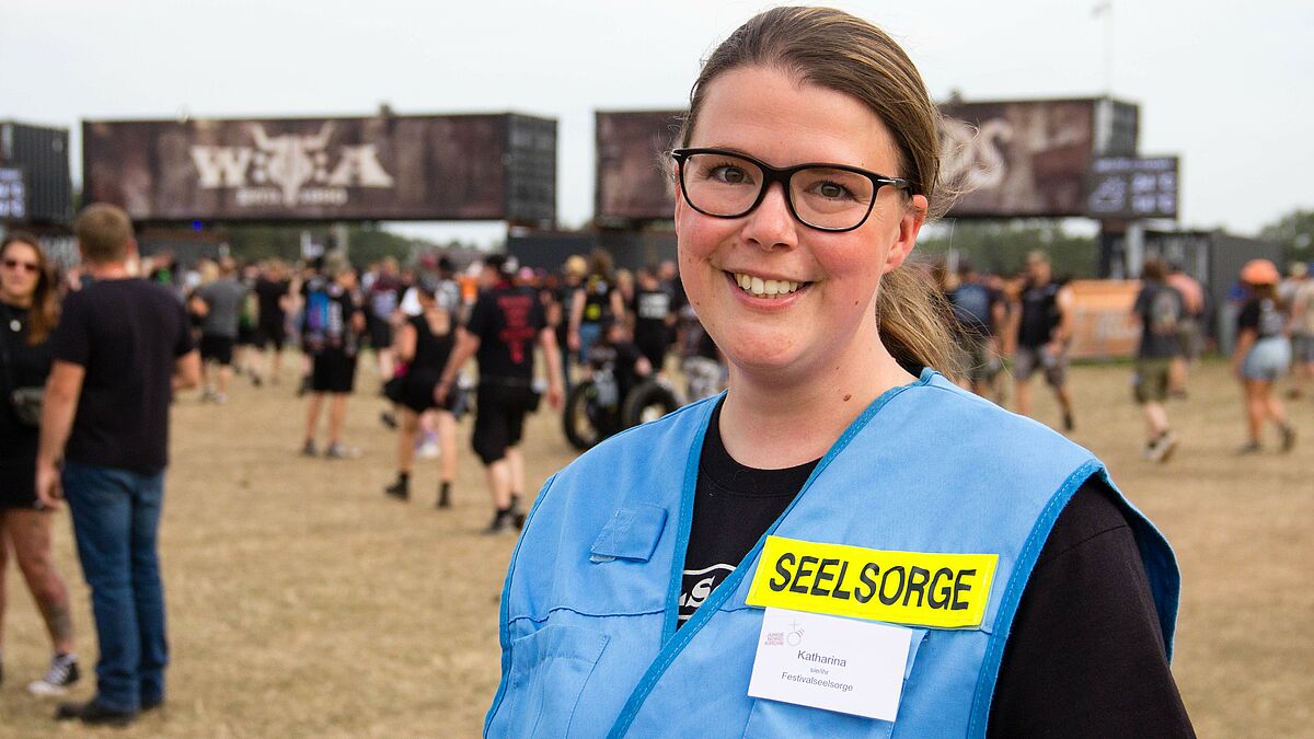 Landesjugendpastorin Katharina Schunck im Einsatz