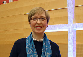 Pastorin Claudia Bruweleit bei ihrer Entpflichtung im Januar 2023 in Kiel