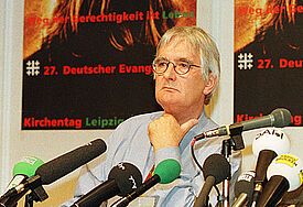 Siegfried von Kortzfleisch auf dem Kirchentag in Leipzig (1997)
