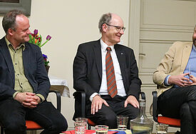 Bischof Jeremias, Hansjörg Schmutzler und Landesrabbiner Kadnykov bei Woche der Brüderlichkeit 
