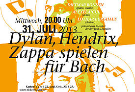 Programm zum Auftakt-Konzert der Zappanale in der Hamburger Hauptkirche St. Katharinen