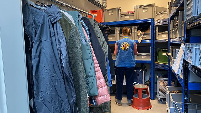 Kleiderkammer der Bahnhofsmission Hamburg 