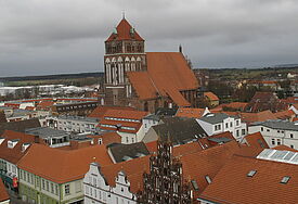 Blick in die Greifswalder Altstadt.