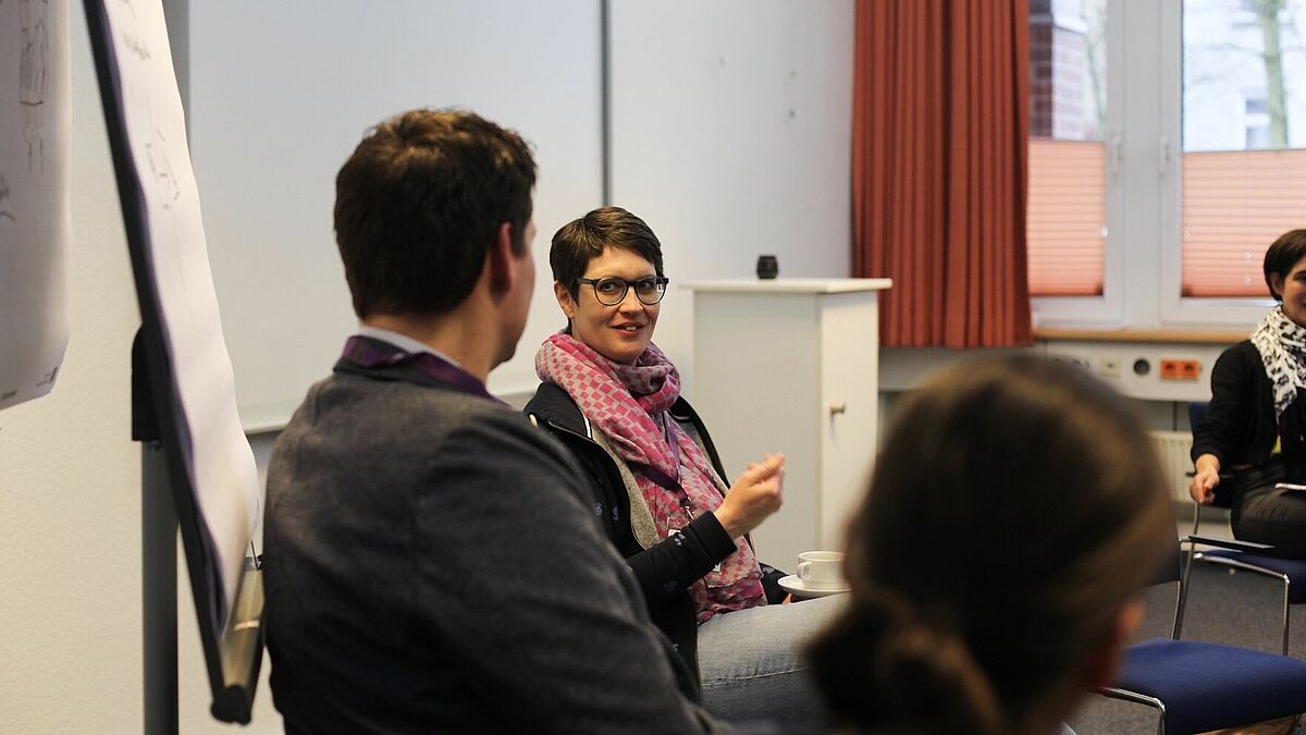 Inga von Thomsen in ihrer Barcamp-Session zu "Digitale Identitäten".