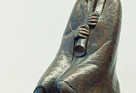 Skulptur "Der Flötenbläser" (Ausschnitt) von Ernst Barlach (1936)