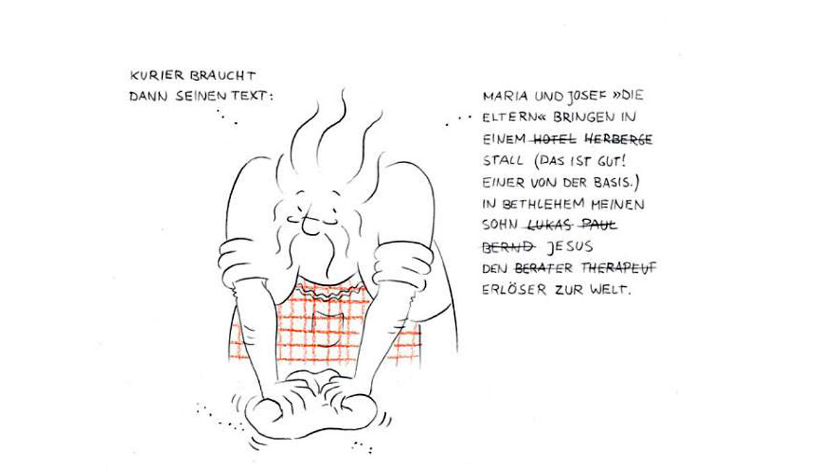 Die Weinachtsgeschichte nach Helmut Steinbach - Der Illustrator gewann den Comic-Wettbewerb von kirche-hamburg.de