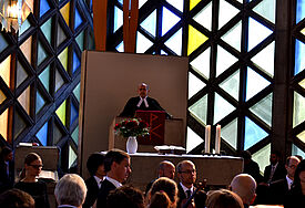 Bischof Gothart Magaard predigte in der Kieler Universitätskirche