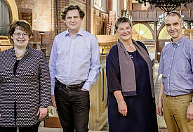 Team der Orgelspiele Mecklenburg Vorpommern: Helga Trölenberg, Franz Danksagmüller, Andrea Asselborn, Friedrich Drese (von links nach rechts)