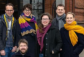 Das Team von st. moment (von links): Fabio Fried, Jan Keßler, Angelika Gogolin, Meike Barnahl, Jan Roßmanek und Almut Seyberth. 