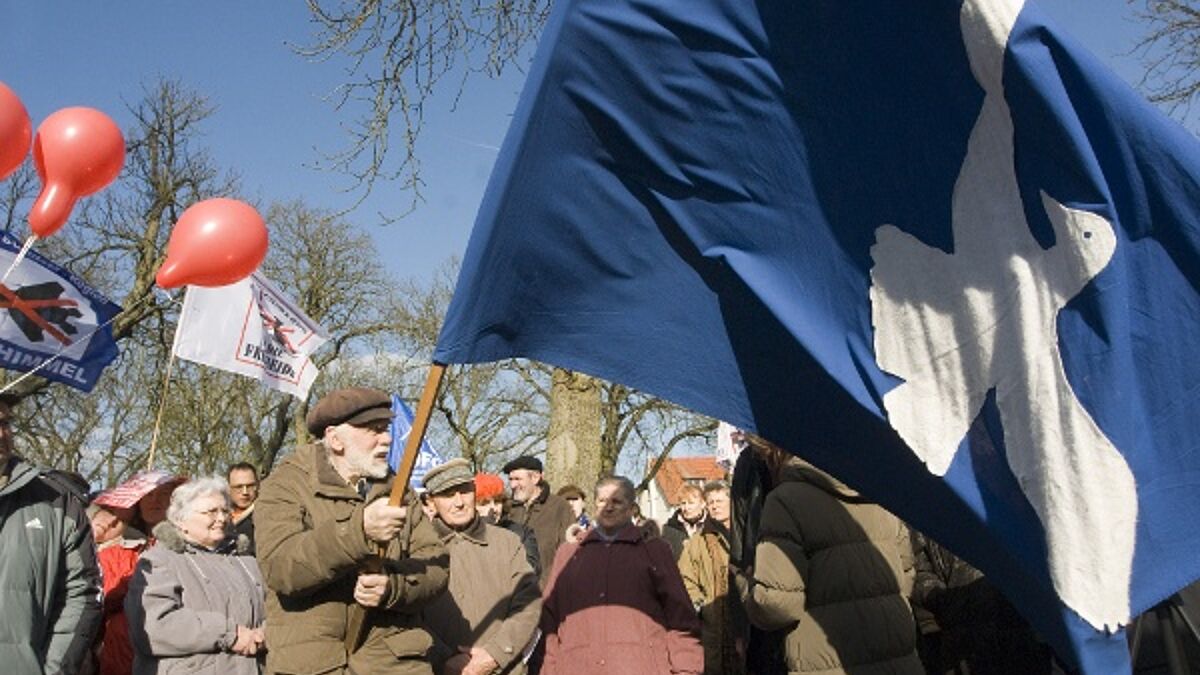 Ostermarsch in Brandenburg (Archivbild 2008, epd)