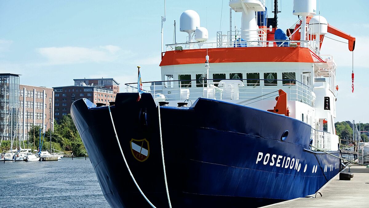 Die "Poseidon" liegt in Kiel. Sie war bislang für das Kieler Geomar Helmholtz-Zentrum für Ozeanforschung im Einsatz.