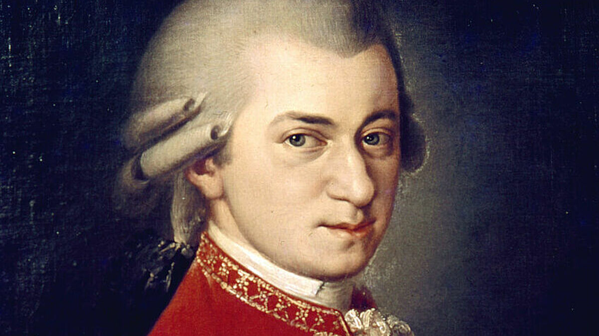 Gemälde des österreichischen Komponisten und Musikers Wolfgang Amadeus Mozart (27.01.1756 - 05.12.1791) ca. 1819 gemalt von der deutschen Malerin Barbara Krafft (1764-1825). Ob "Kleine Nachtmusik", "Don Giovanni" oder das unvollendete Requiem: Für unzählige Bewunderer Mozarts ist in dessen Musik der "Griffel Gottes" am Werk, wie Heinrich von Kleist vor über 200 Jahren formulierte.