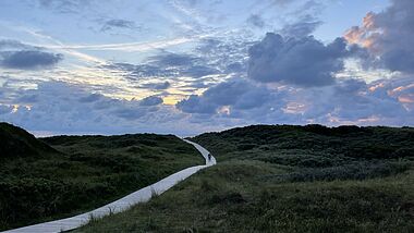 Weg durch Dünenlandschaft