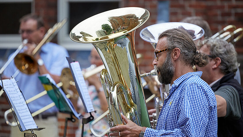 Posaunen beim Chorfest Dreiklang 2022 in Schwerin Posaunen beim Chorfest Dreiklang 2022 in Schwerin