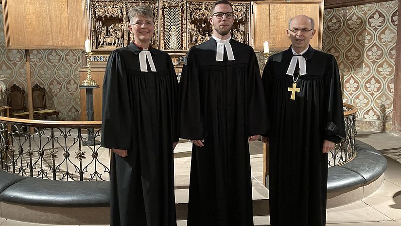 Ordination Schleswig und Holstein Otkobter 2022 Christofer Klaas mit Bischof Gothart Magaard.