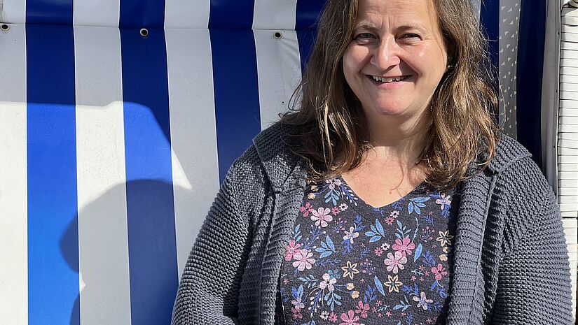 Ann Schulte genießt die Zeit mit ihrem Sohn an der Nordseeküste. Sie ist zum dritten Mal in Büsum.