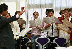 Sänger beim Chorfest in Neubrandenburg.