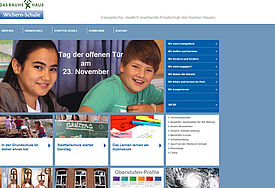 Screenshot Internetseite der Wichernschule in Hamburg.