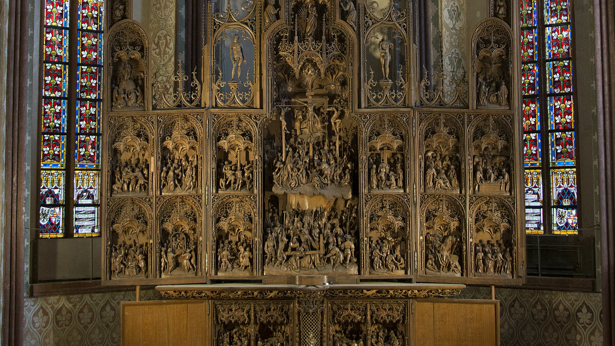 Der Blick auf den Bordesholmer Altar im Schleswiger Dom