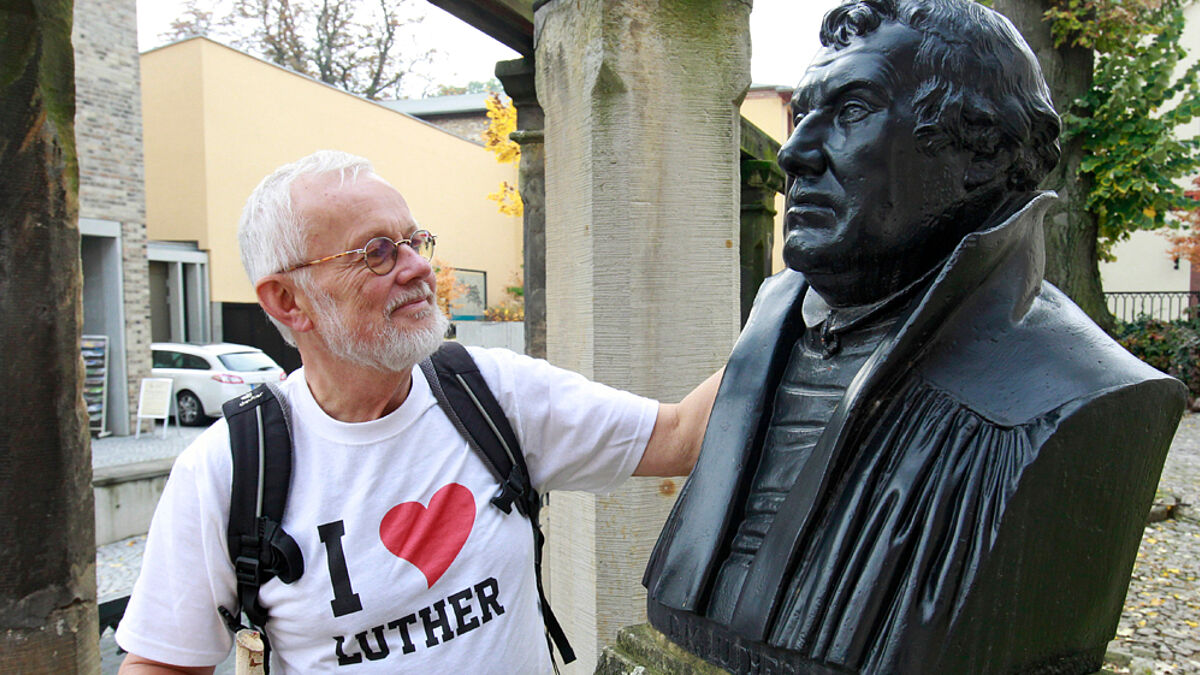 Rostock zeigt ein Herz für Luther – und für den Rostocker Reformator Joachim Slüter (Archivfoto)