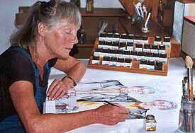 Anke de Vries malt Flüchtlingsbilder