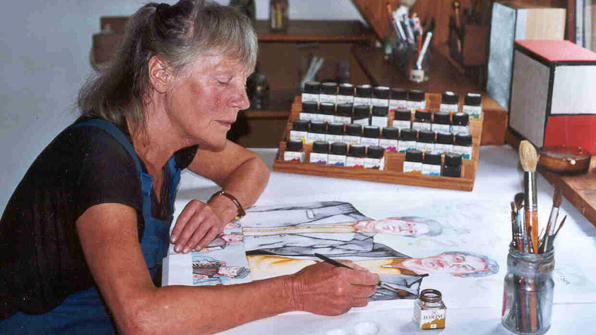 Anke de Vries malt Flüchtlingsbilder
