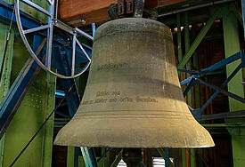 Glocke in der St. Michaeliskirche in Hamburg. Foto: familie-eisenlohr