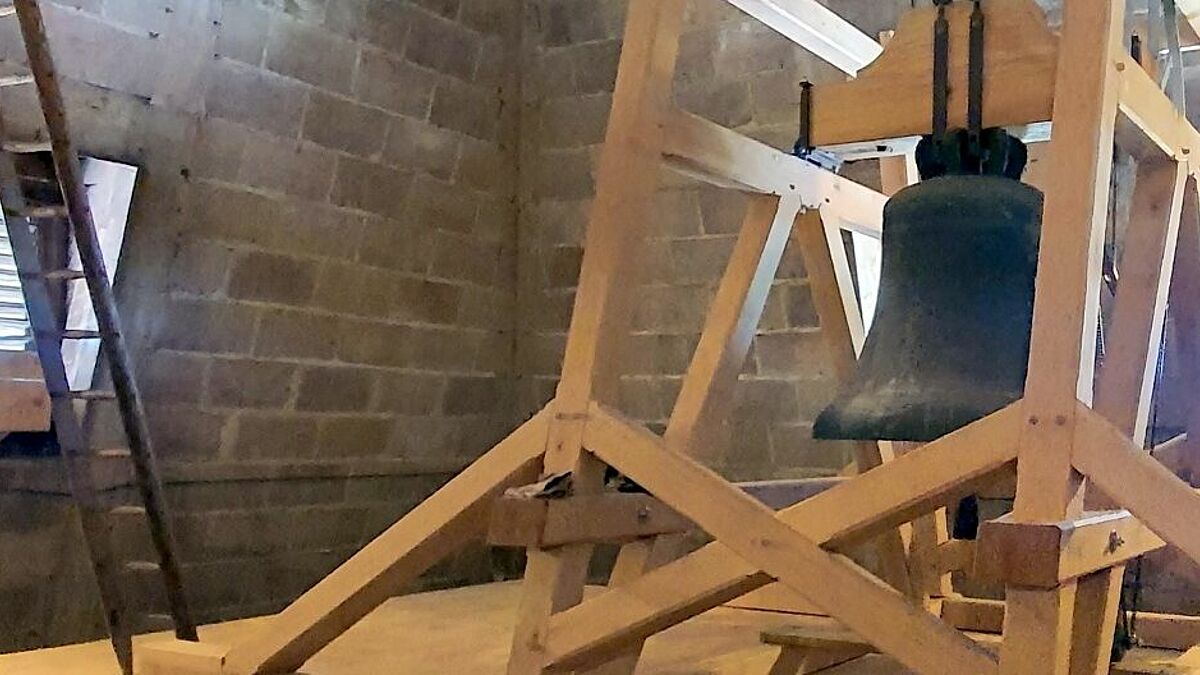 Sie läutet wieder: Die Glocke in St. Jacobi in Greifswald.