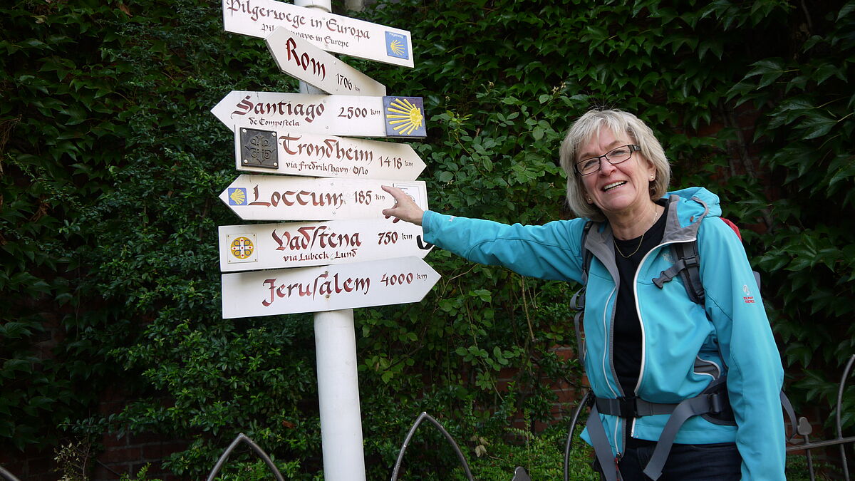 Christel Willers pilgerte vom Kirchentag in Hamburg 1400 Kilometer ins norwegische Trondheim. 