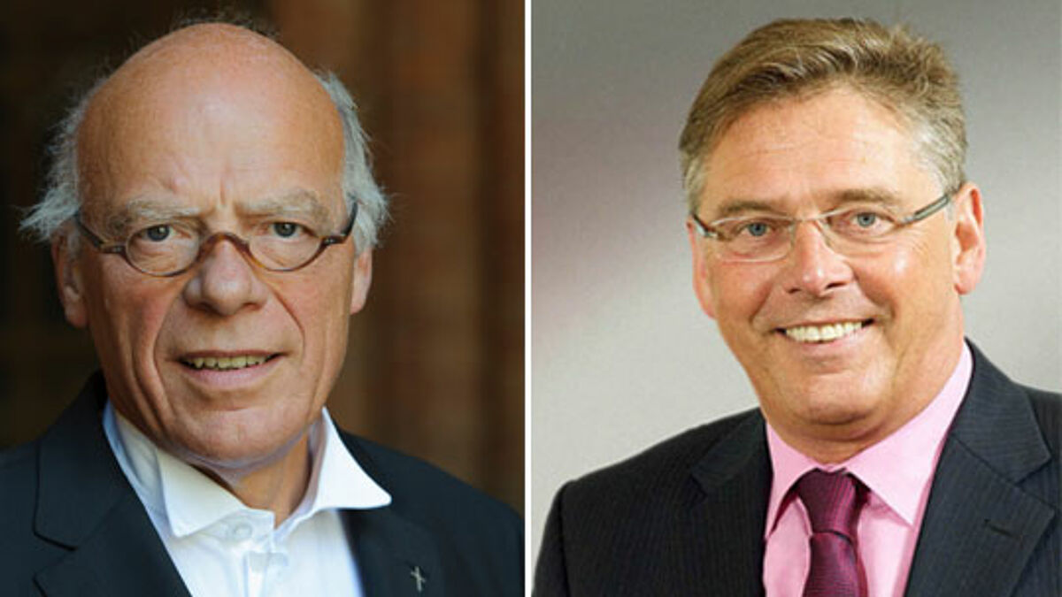 Landesbischof Gerhard Ulrich (l.) und DGB Nord-Vorsitzender Uwe Polkaehn
