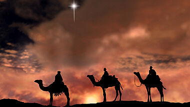 Die Heiligen Drei Könige und der Stern von Bethlehem