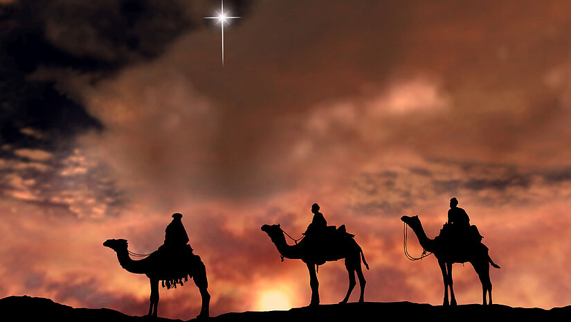 Die Heiligen Drei Könige und der Stern von Bethlehem