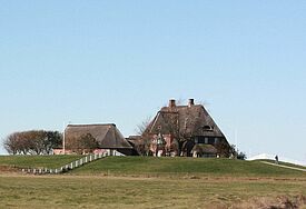 Die Kirchwarft auf der Hallig Hooge