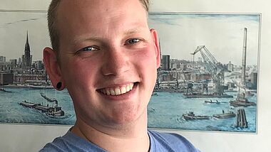 Sören Wichmann, Leiter des Seemannsclubs "Duckdalben" im Hamburger Hafen