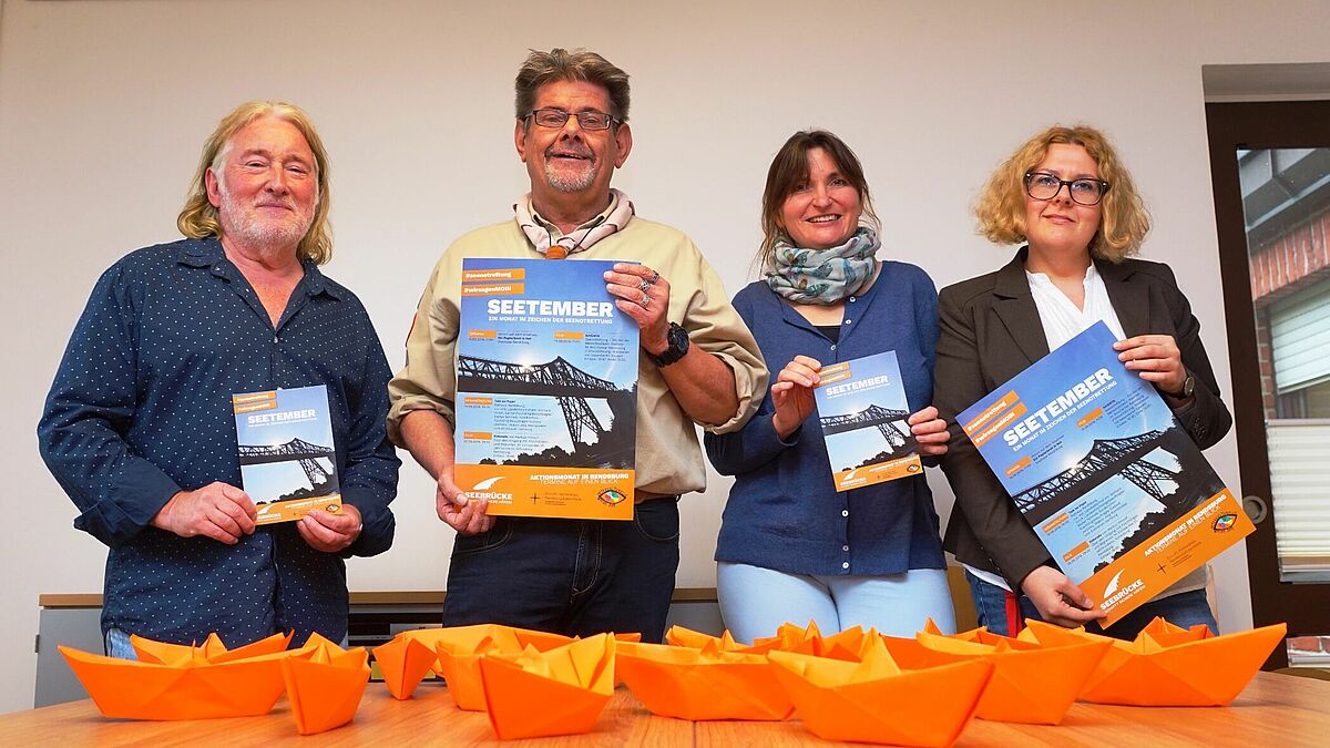 Machen sich gemeinsam stark gegen das Sterben im Mittelmeer (von links): Walter Wiegand, Andreas Marx, Ulrike Struve und Tatjana Owodow