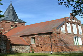 Die Dorfkirche von Bollewick in Mecklenburg
