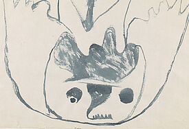 Bild "Sturz" von Paul Klee (1879-1940), Pinsel auf Papier auf Karton.