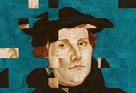 Luther als Poster - das gibt's in der Christkirche in Rendsburg zu sehen.