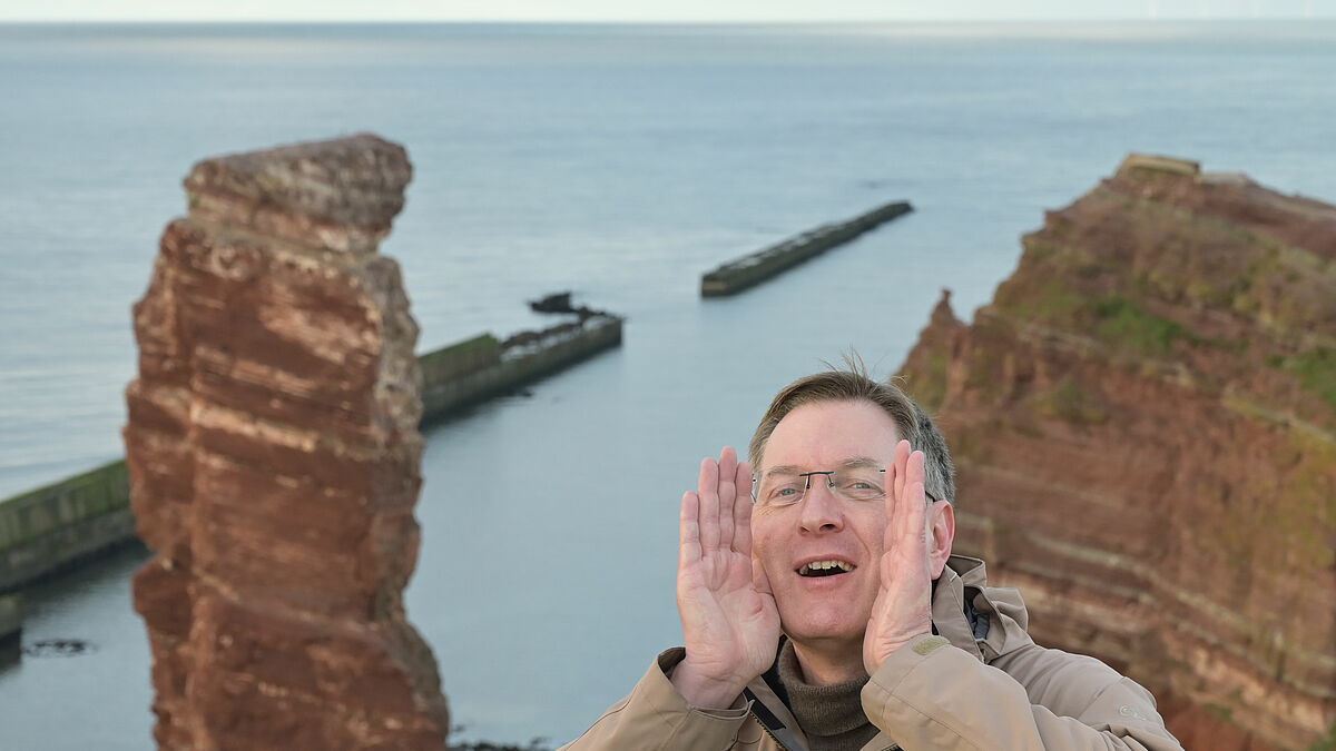 Kantor Gerald Drebes setzt sich dafür ein, dass seine Insel ein leuchtendes Symbol für den Klimafrieden wird. 