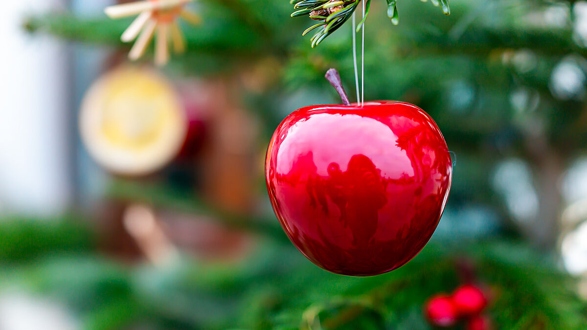 kam der Weihnachtsbaum Adventsbräuche: an Apfel den Wie